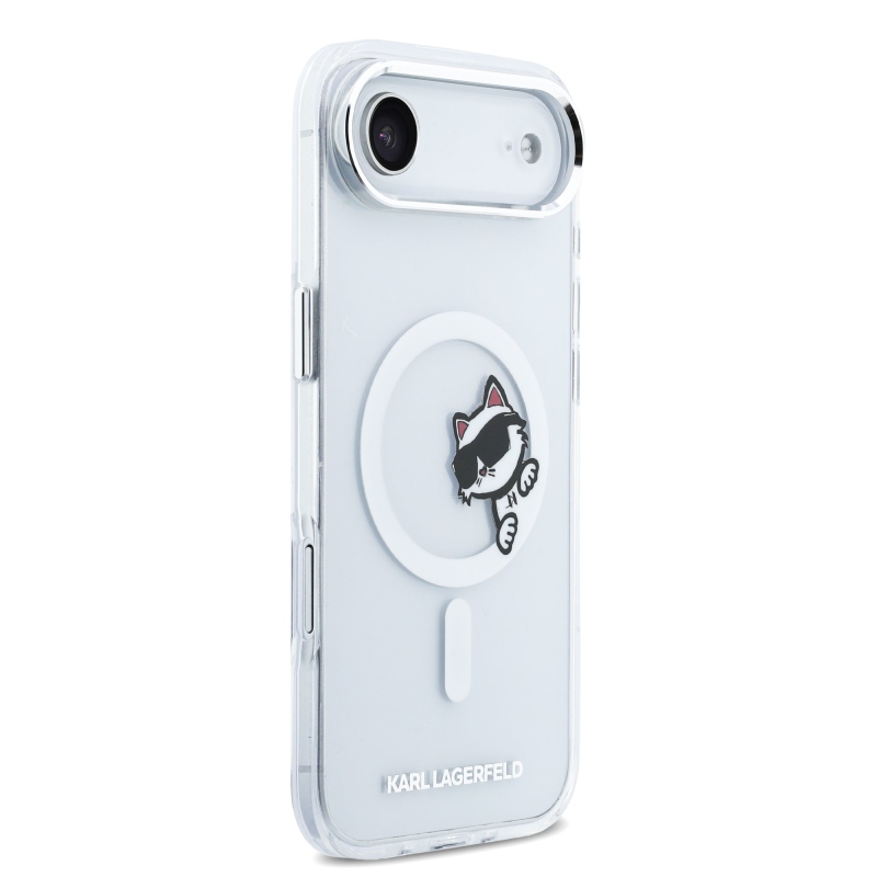 Karl Lagerfeld IML Choupette Peekaboo MagSafe Zadní Kryt pro iPhone Air Transparent