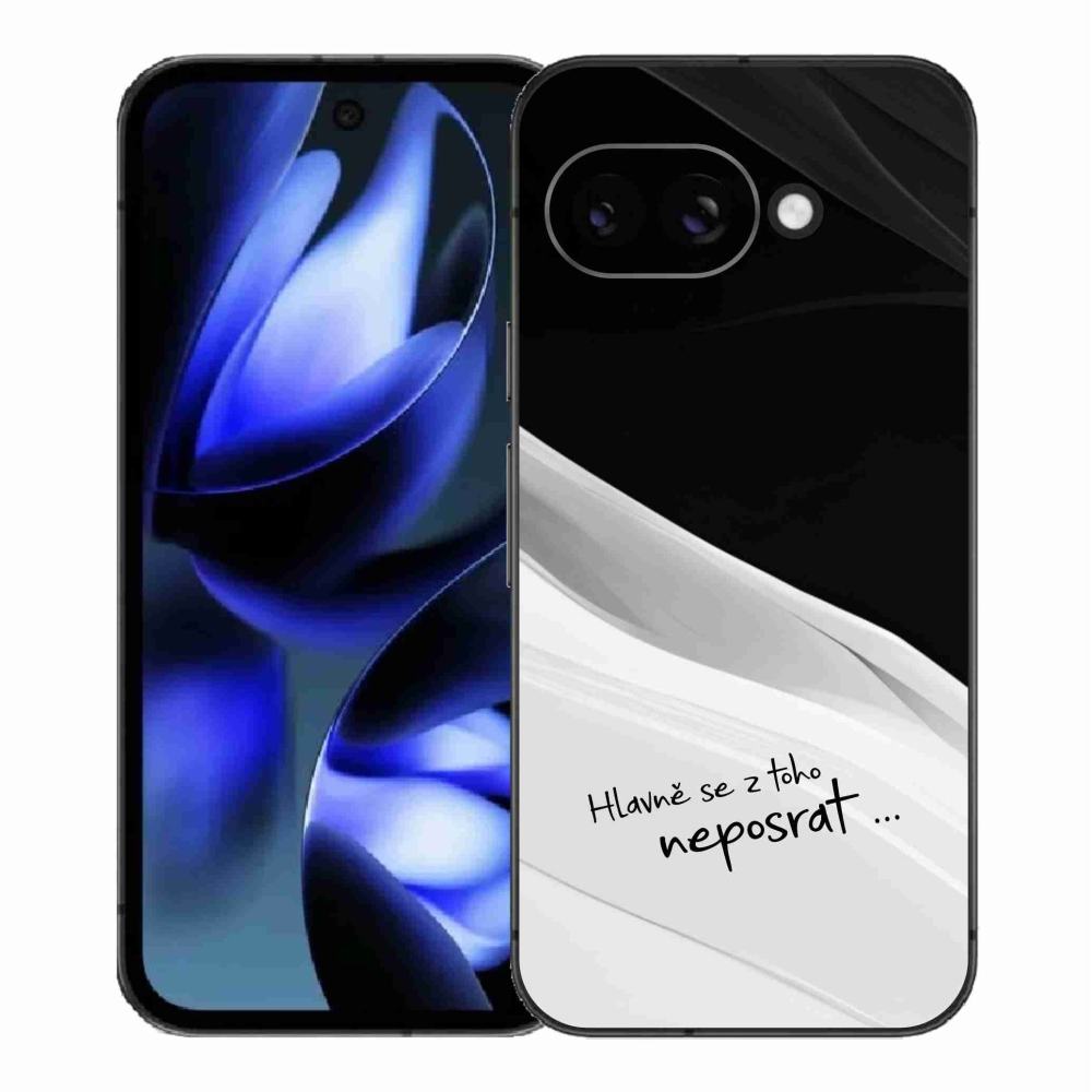 Gelový kryt mmCase na Google Pixel 9a - vtipný text 13 bíločerné pozadí