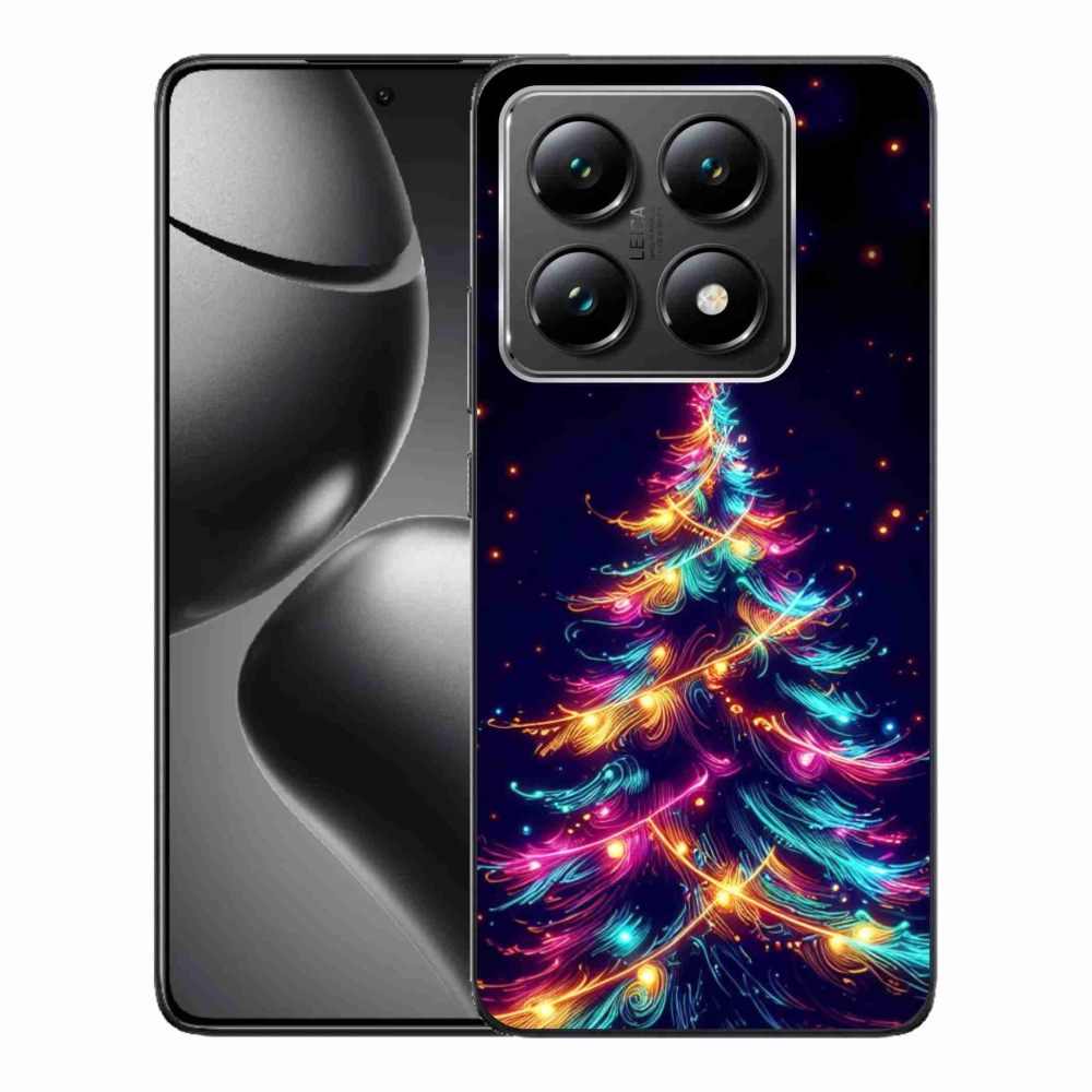 Gelový kryt mmCase na Xiaomi 14T - neonový vánoční stromek