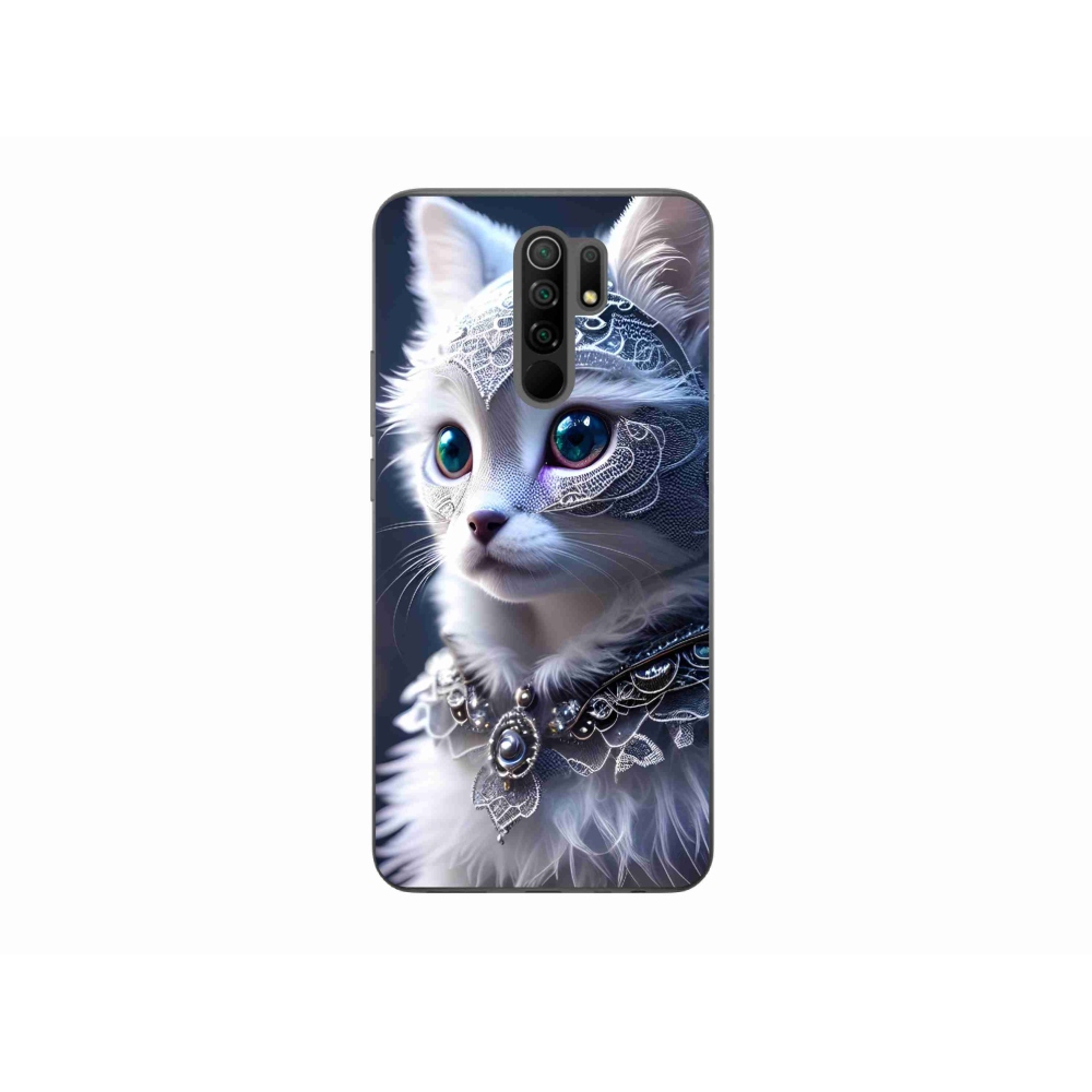 Gelový kryt mmCase na Xiaomi Redmi 9 - bílá kočka