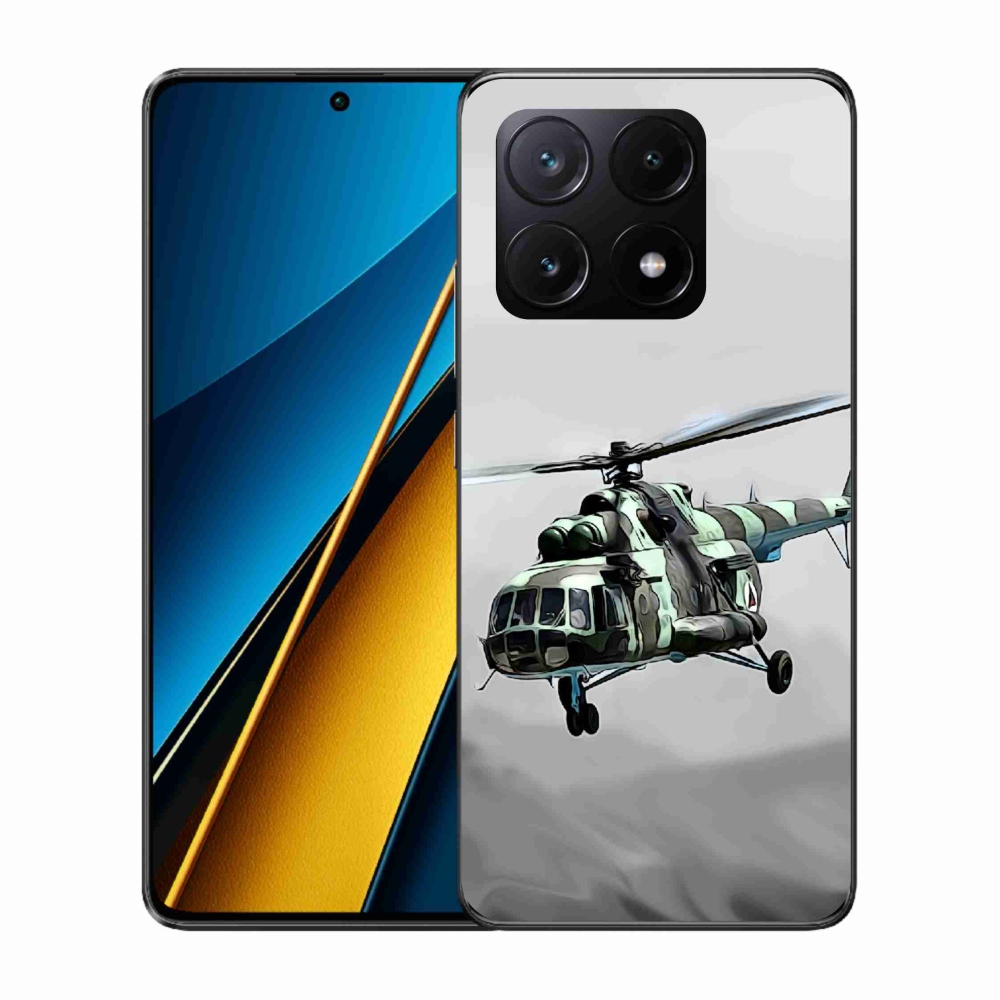 Gelový kryt mmCase na Xiaomi Poco X6 Pro 5G - vojenský vrtulník