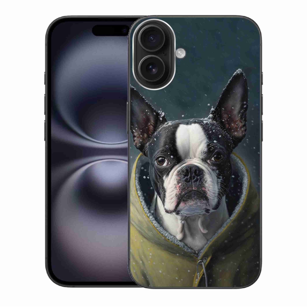 Gelový kryt mmCase na iPhone 16 Plus - buldoček