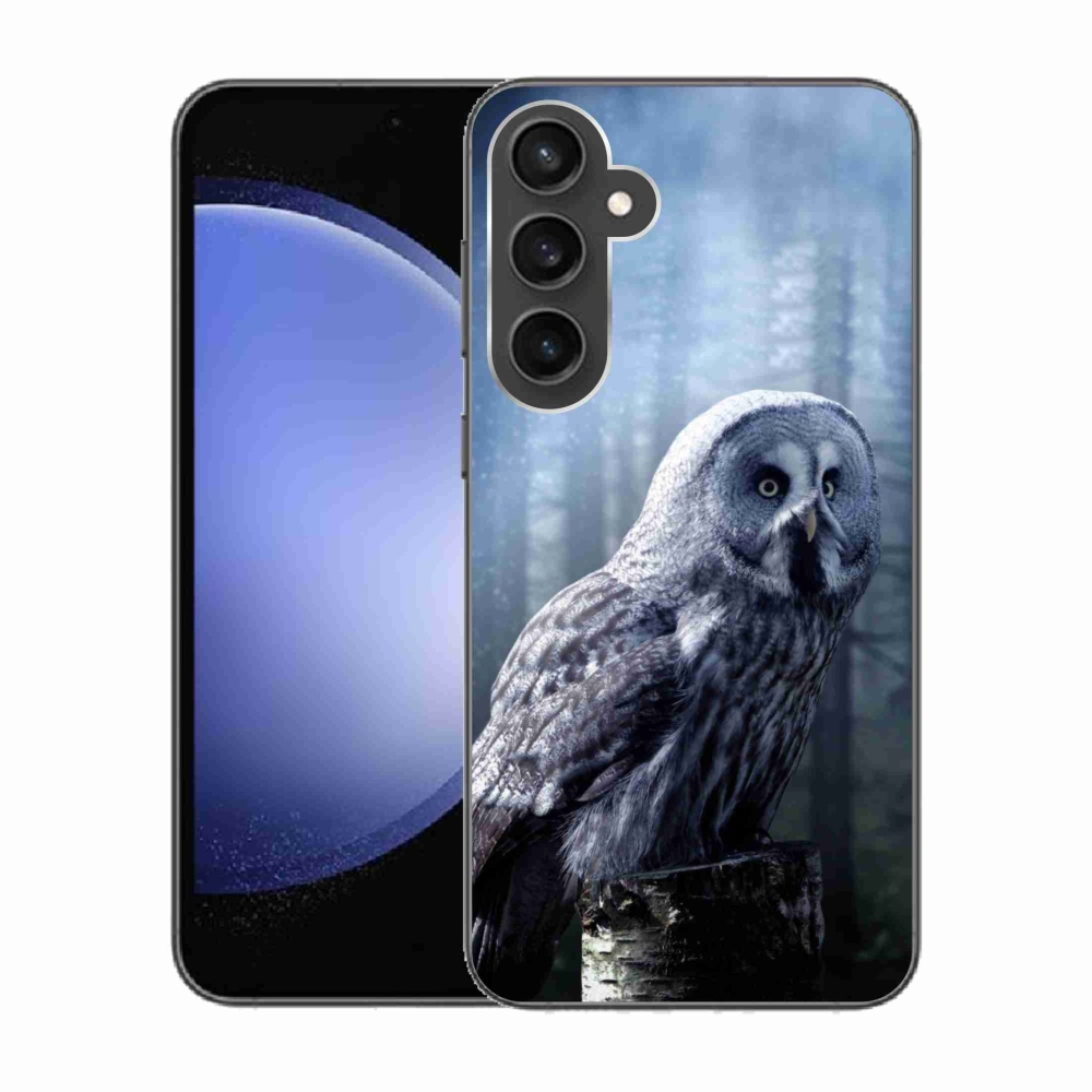 Gelový kryt mmCase na Samsung Galaxy S23 FE - sova
