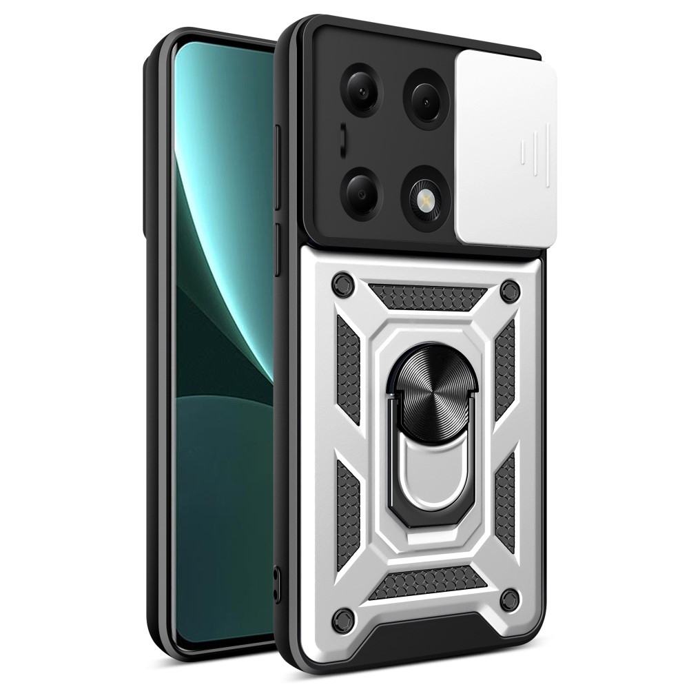 Slide odolný kryt na Xiaomi Redmi Note 13 Pro 4G/Poco M6 Pro - stříbrný