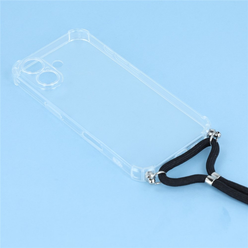 Průhledný gelový obal se šňůrkou na iPhone 17