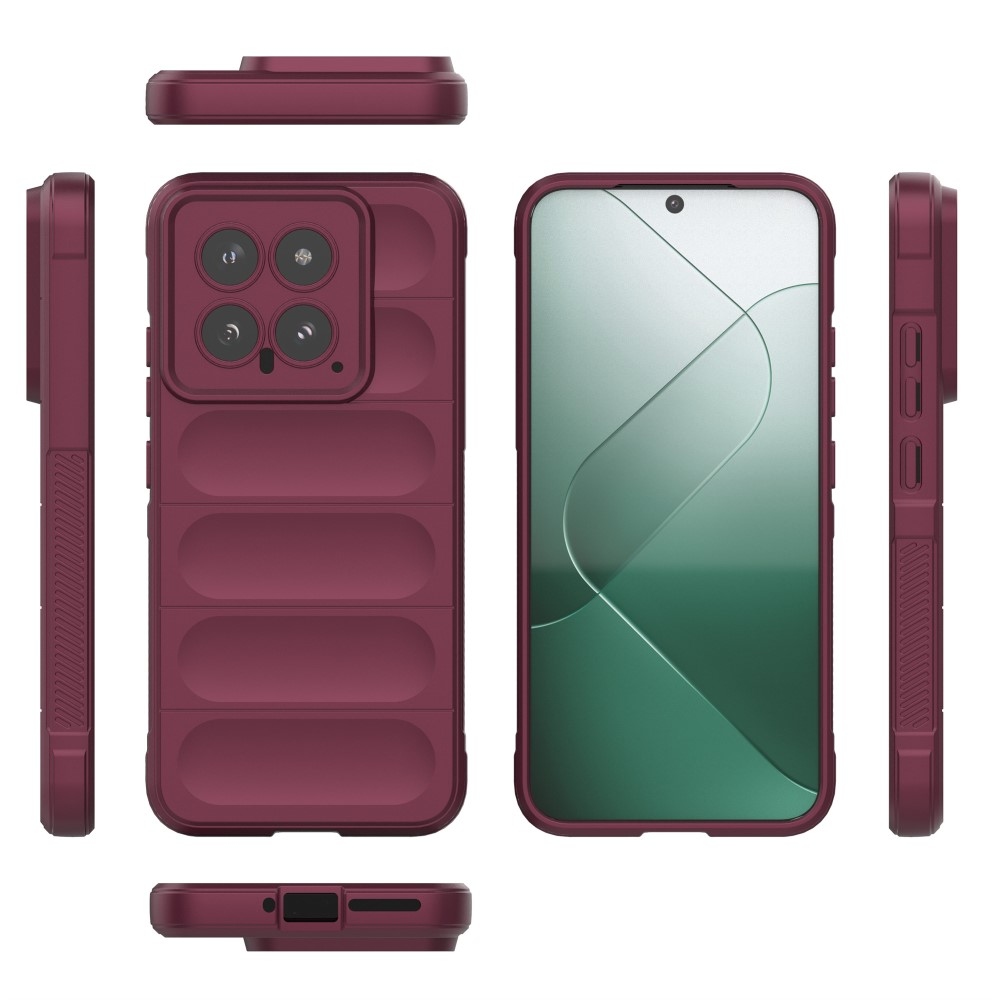 Rugg odolný gelový obal na Xiaomi 14 - vínový