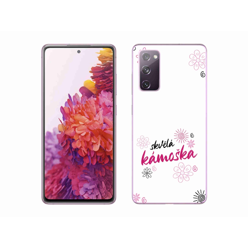 Gelový kryt mmCase na Samsung Galaxy S20 FE - skvělá kámoška bílé pozadí