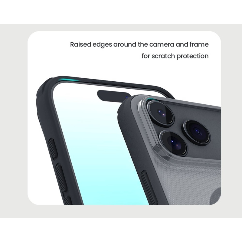 Nillkin Super Frosted PRO Magnetic Zadní Kryt pro Apple iPhone 17 Pro Max Transparent Black