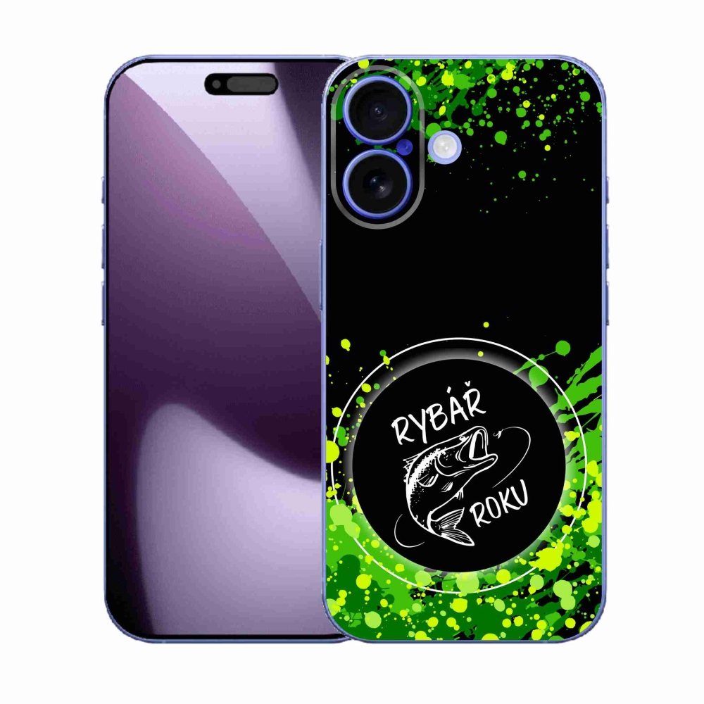 Gelový kryt mmCase na iPhone 17 - rybář roku černé pozadí