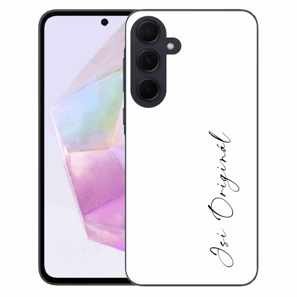 Gelový kryt mmCase na Samsung Galaxy A35 5G - jsi originál bílé pozadí