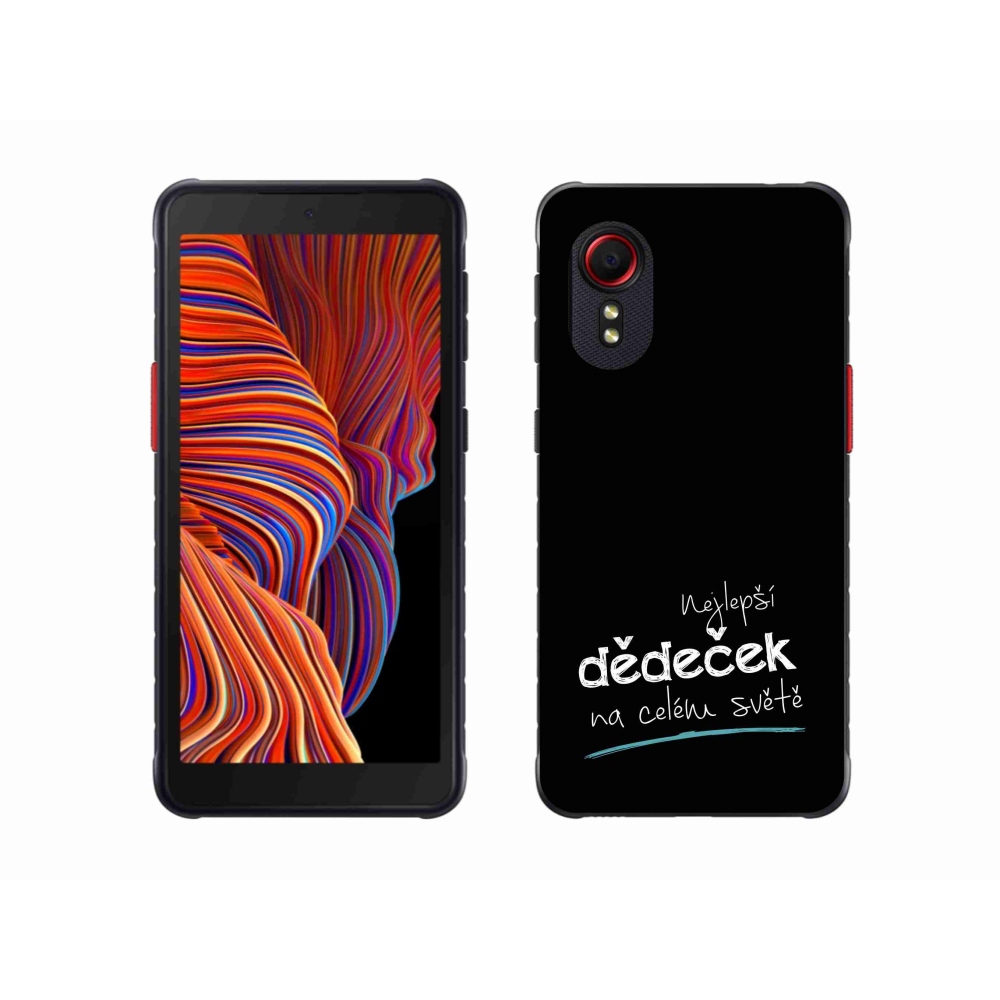 Gelový kryt mmCase na Samsung Galaxy Xcover 5 - nejlepší dědeček 3 černé pozadí