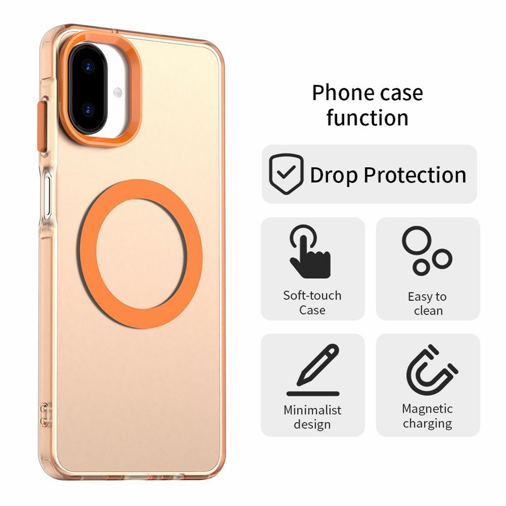 Candy gelový obal MagSafe pro Samsung Galaxy A07 4G - oranžový