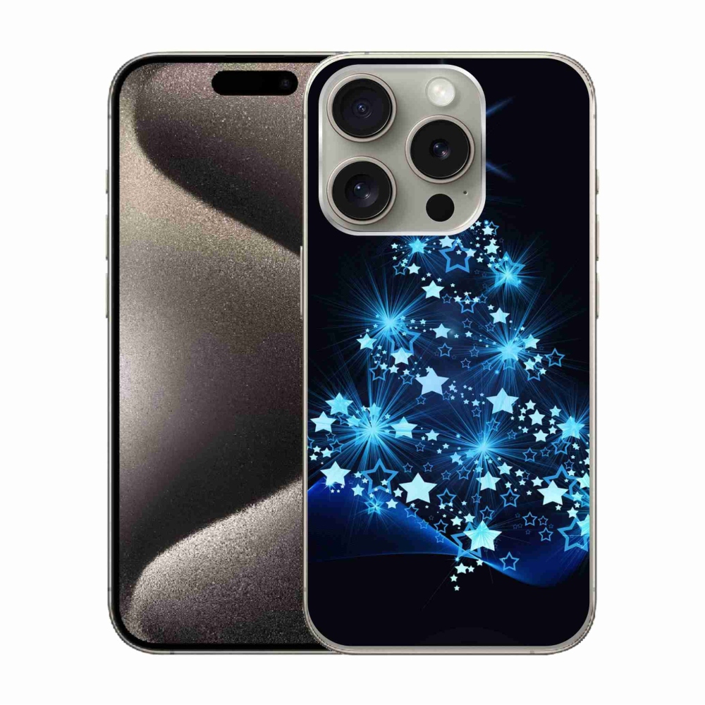 Gelový kryt mmCase na iPhone 15 Pro - vánoční stromek