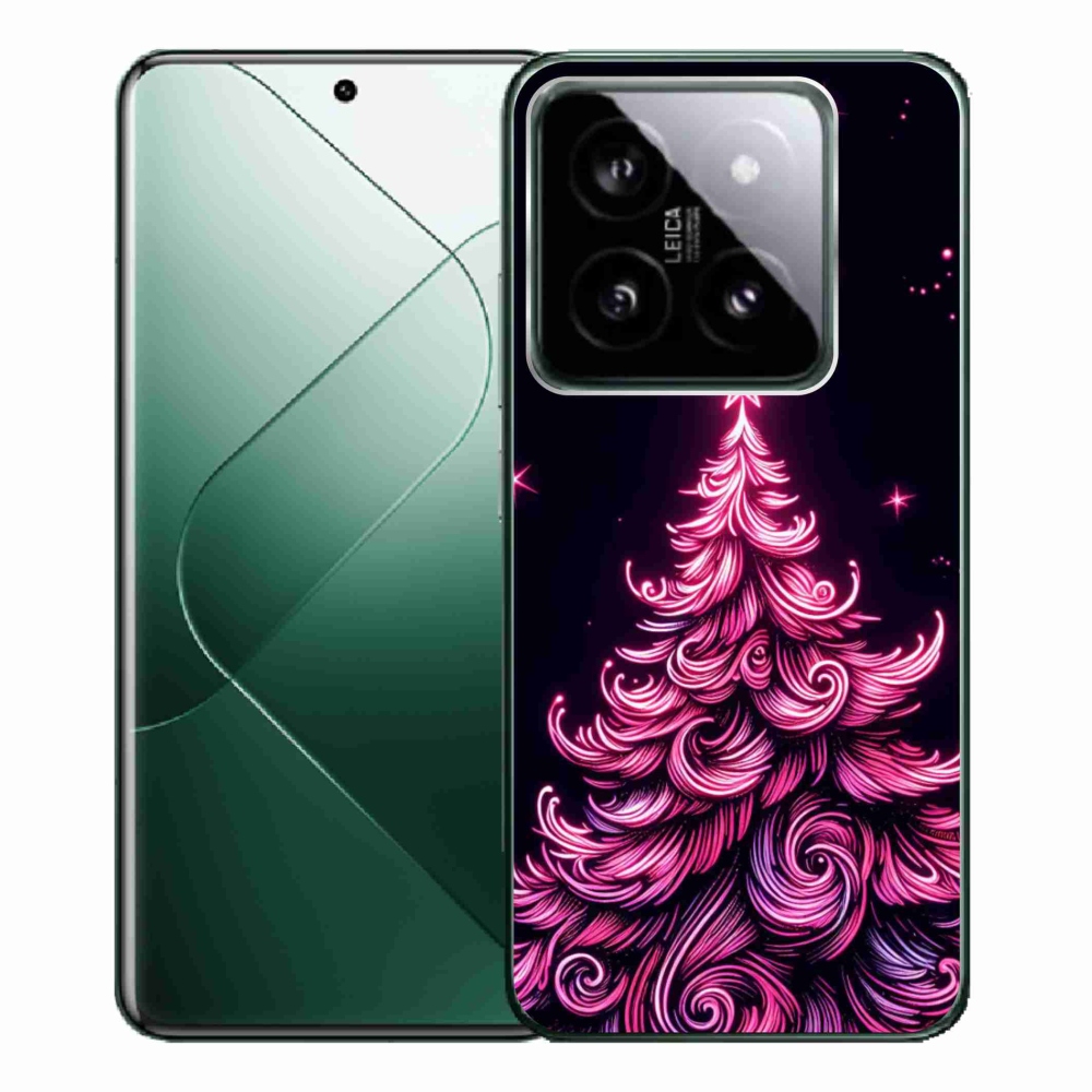 Gelový kryt mmCase na Xiaomi 14 Pro - neonový vánoční stromek 2