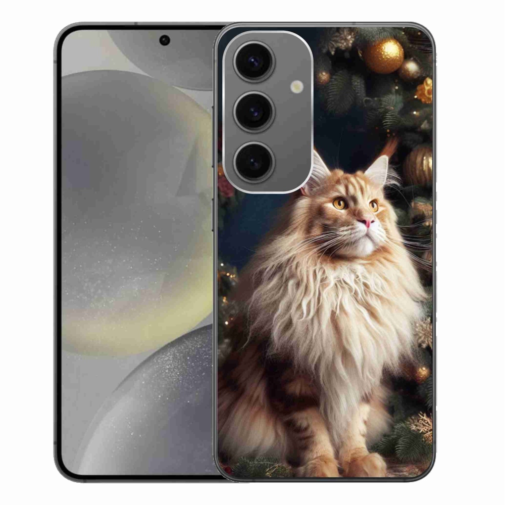 Gelový kryt mmCase na Samsung Galaxy S24+ - kočka u stromku