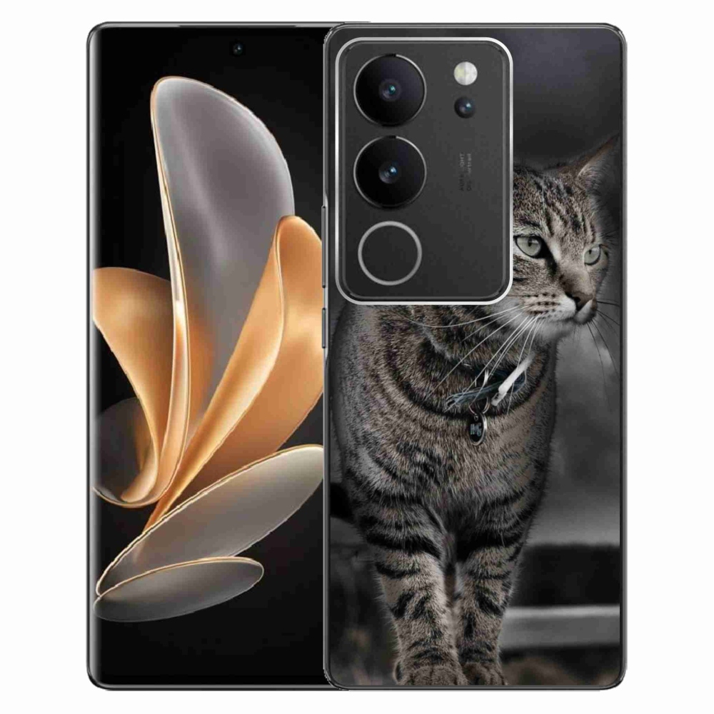 Gelový kryt mmCase na Vivo V29 5G - kočka