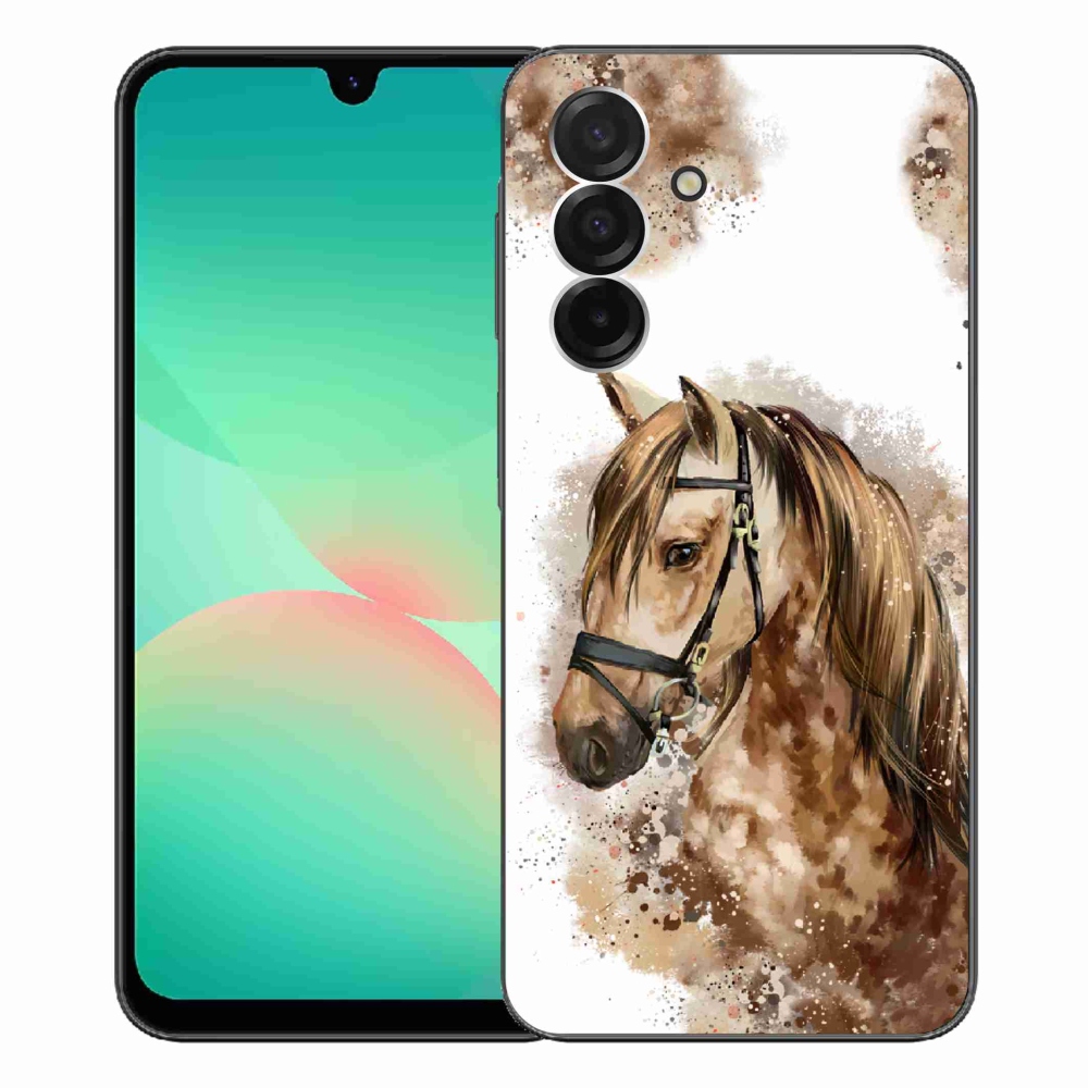 Gelový kryt mmCase na Samsung Galaxy A26 5G - hnědý kreslený kůň