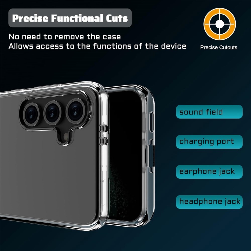 Arc průhledný gelový obal + 2.5D tvrzené sklo na Samsung Galaxy S25 FE - průhledný