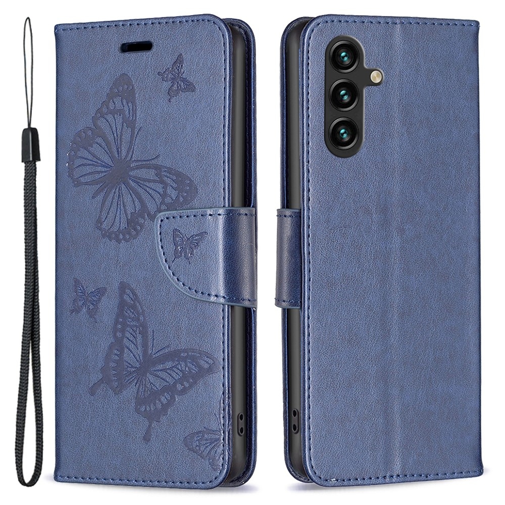 Butterfly knížkové pouzdro na Samsung Galaxy A35 5G - tmavěmodré
