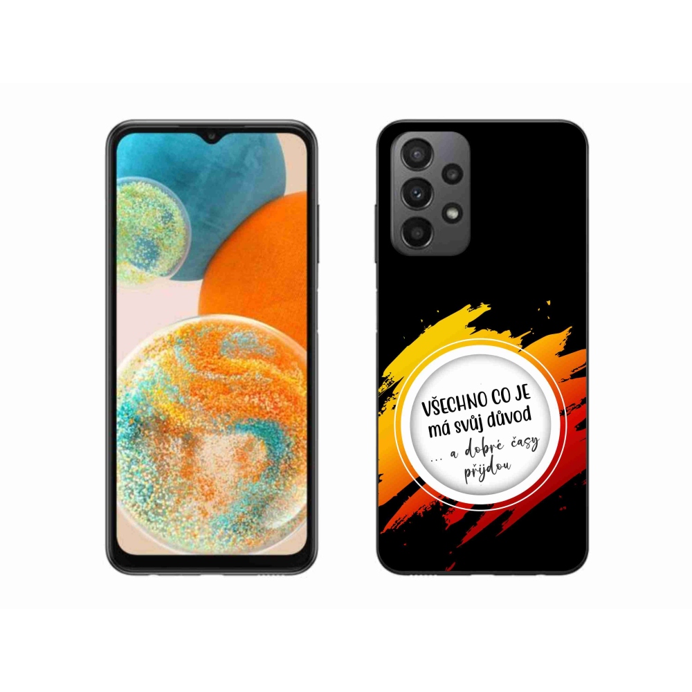 Gelový kryt mmCase na Samsung Galaxy A23 4G/5G - citát 3 černé pozadí