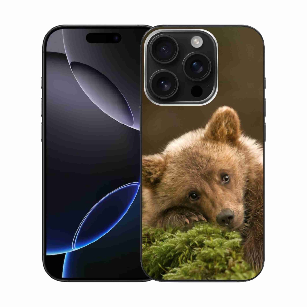 Gelový kryt mmCase na iPhone 16 Pro - medvěd