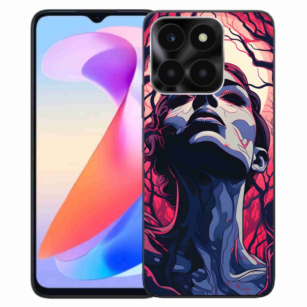 Gelový kryt mmCase na Honor X6a - abstraktní obličej