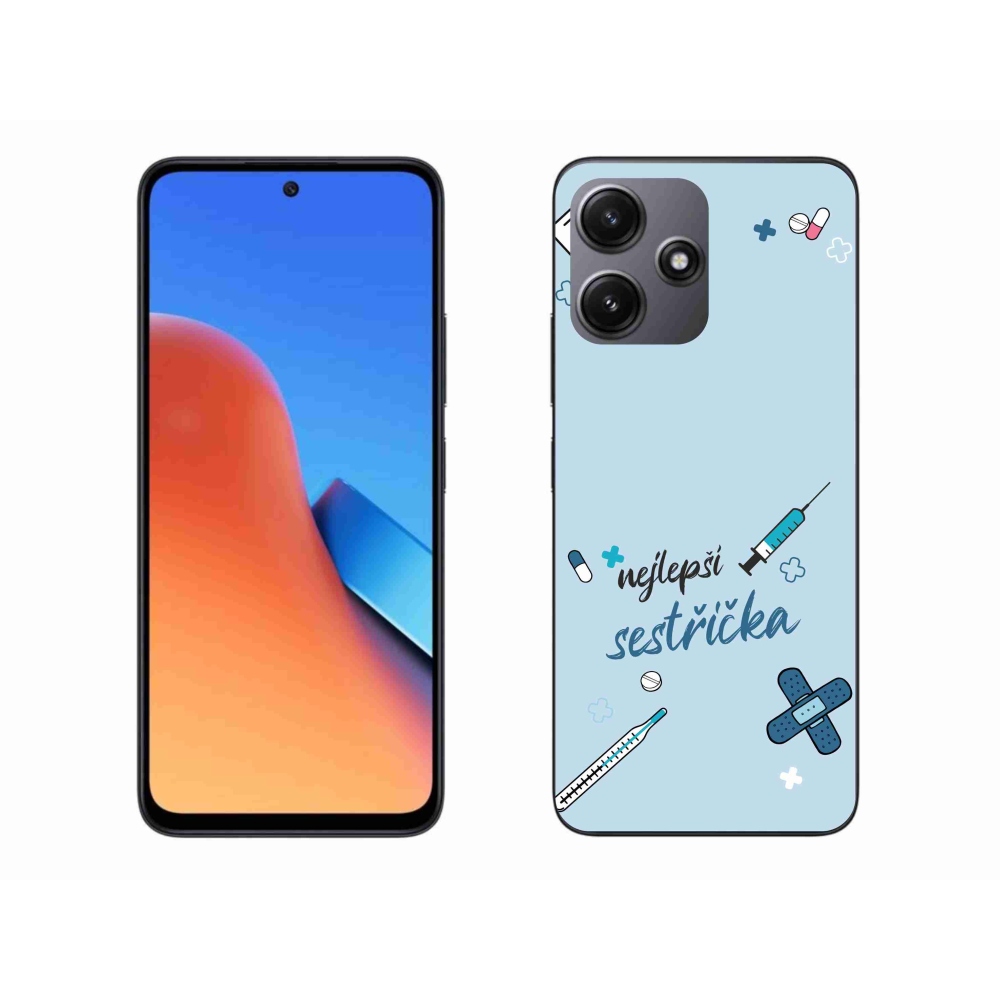 Gelový kryt mmCase na Xiaomi Redmi 12 5G - nejlepší sestřička modré pozadí