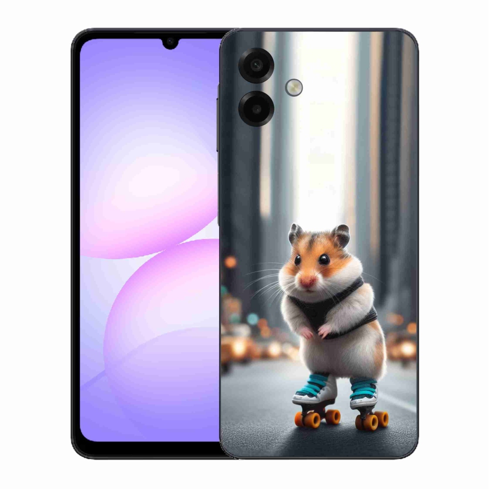 Gelový kryt mmCase na Samsung Galaxy A07 4G - křeček na bruslích