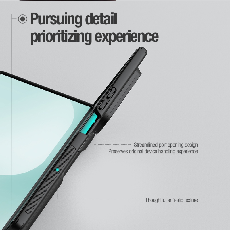 Nillkin Super Frosted FOLD Magnetic Pen Slot Zadní Kryt pro Samsung Galaxy Z Fold 8 Ultra Transparent Black