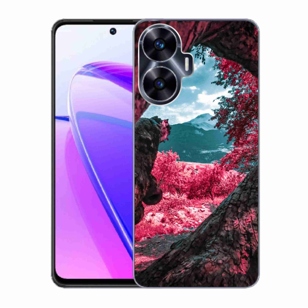 Gelový kryt mmCase na Realme C55 - výhled na hory