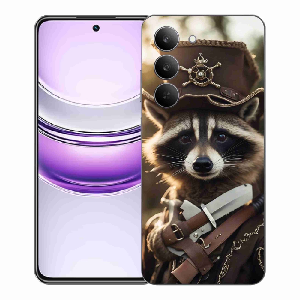 Gelový kryt mmCase na Realme 14x 5G - mýval v uniformě