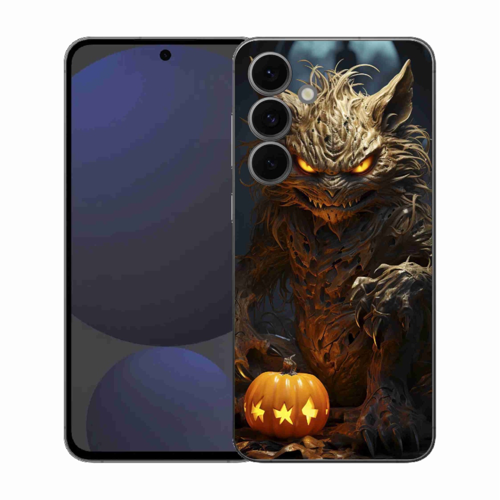 Gelový kryt mmCase na Samsung Galaxy S25 FE - halloweenská příšera