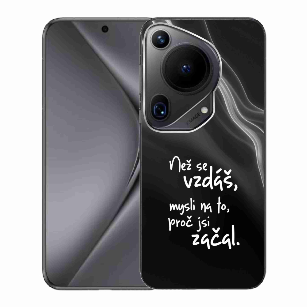 Gelový kryt mmCase na Huawei Pura 70 Ultra - citát 2 černé pozadí
