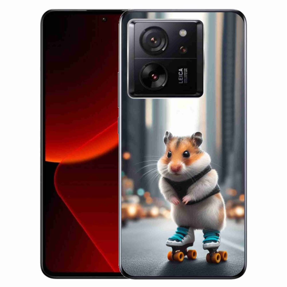 Gelový kryt mmCase na Xiaomi 13T/13T Pro - křeček na bruslích