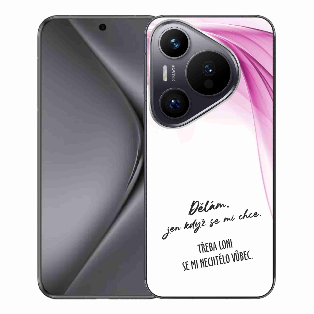 Gelový kryt mmCase na Huawei Pura 70 Pro - vtipný text 12 bílé pozadí
