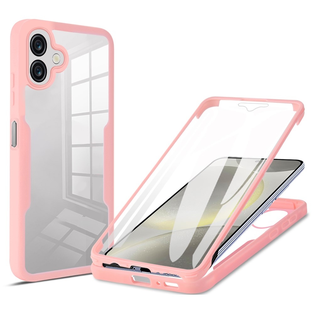 Acryl gelový obal s rámečkem pro ochranou displeje na Samsung Galaxy A06 4G - růžový