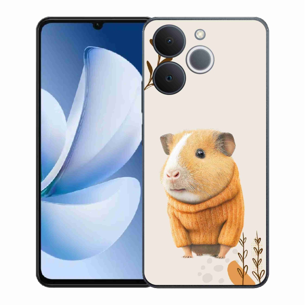 Gelový kryt mmCase na Realme Note 70T - morče ve svetru