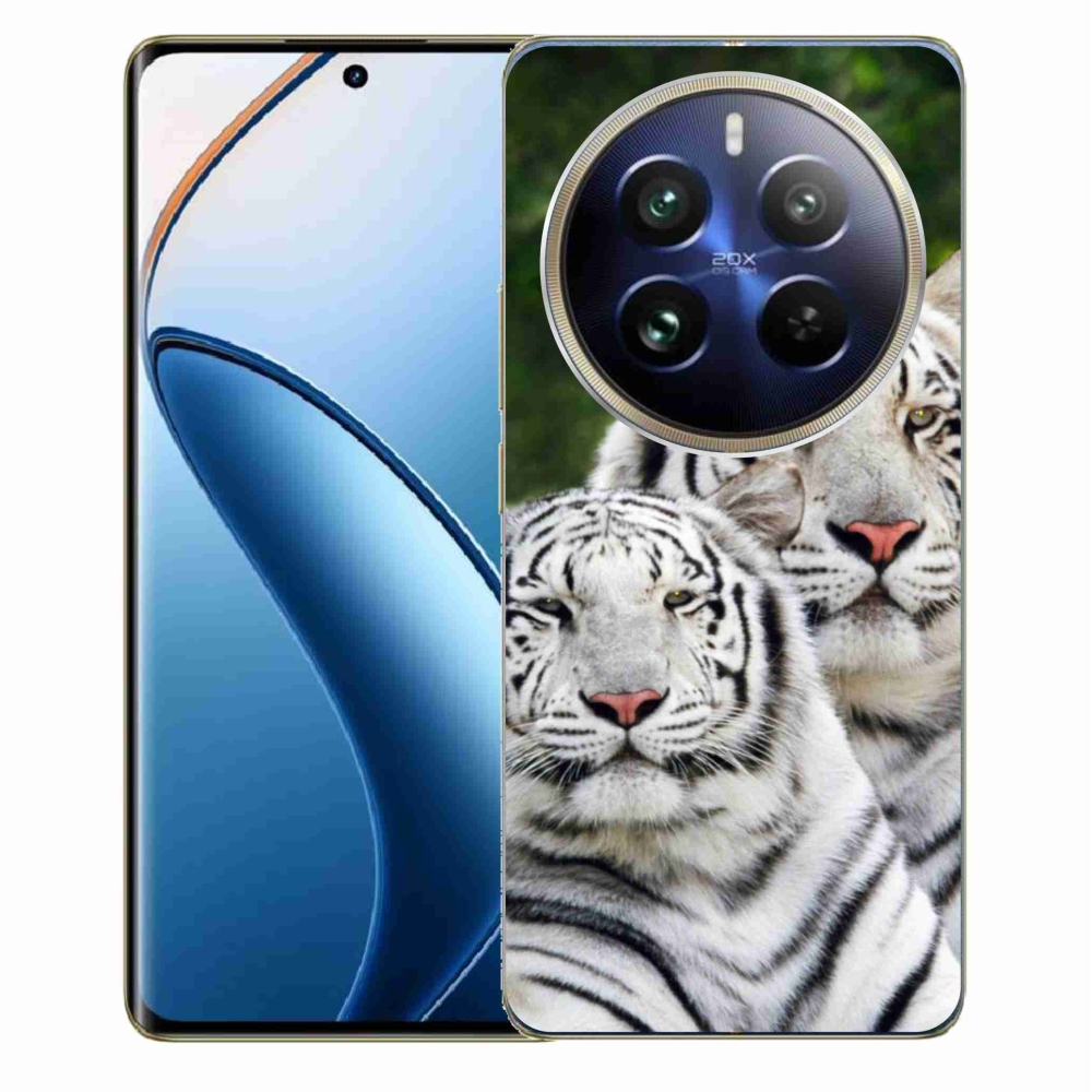 Gelový obal mmCase na Realme 12 Pro 5G/12 Pro+ 5G - bílí tygři