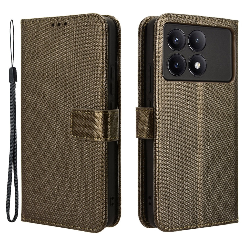 Wrist knížkové pouzdro na Xiaomi Poco X6 Pro 5G - hnědé