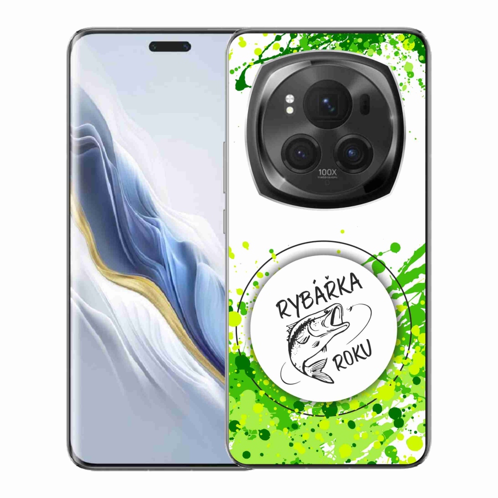 Gelový kryt mmCase na Honor Magic 6 Pro 5G - rybářka roku bílé pozadí
