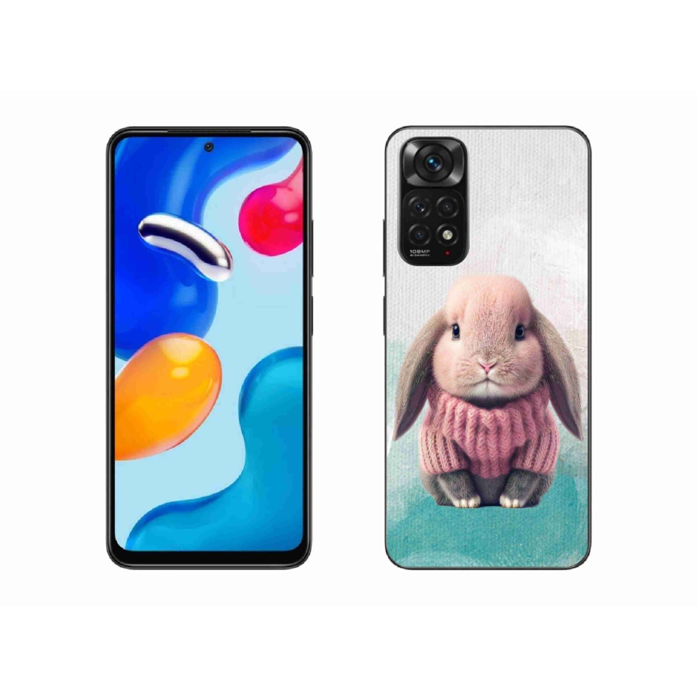Gelový kryt mmCase na Xiaomi Redmi Note 11S 4G - králíček ve svetru