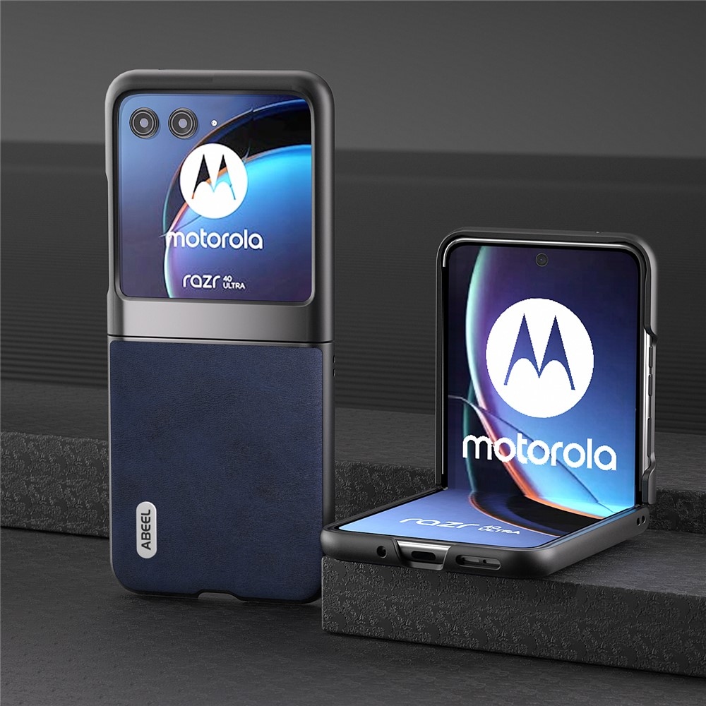 ABEEL plastový obal s pevnými zády na Motorola Razr 40 Ultra 5G - modrý