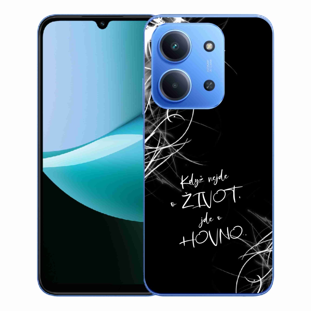 Gelový kryt mmCase na Xiaomi Redmi 15C 4G/5G (173mm) - vtipný text 16 černé pozadí
