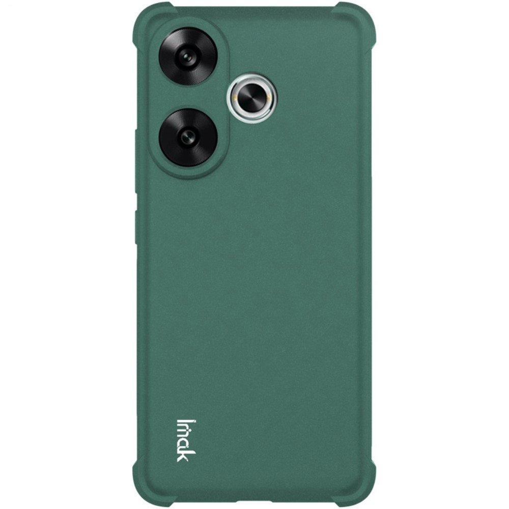 IMK matný gelový obal s vyztuženými rohy na Xiaomi Poco F6 - zelený