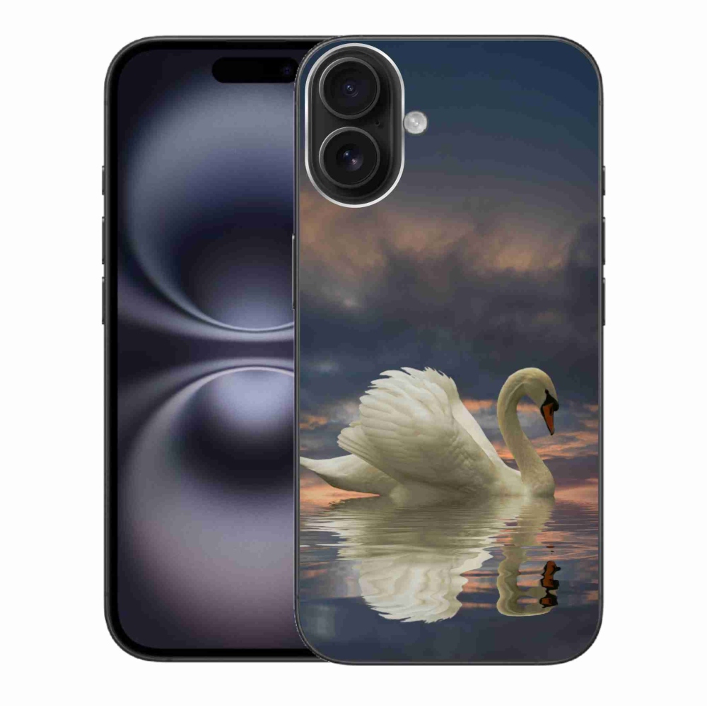 Gelový kryt mmCase na iPhone 16 Plus - labuť