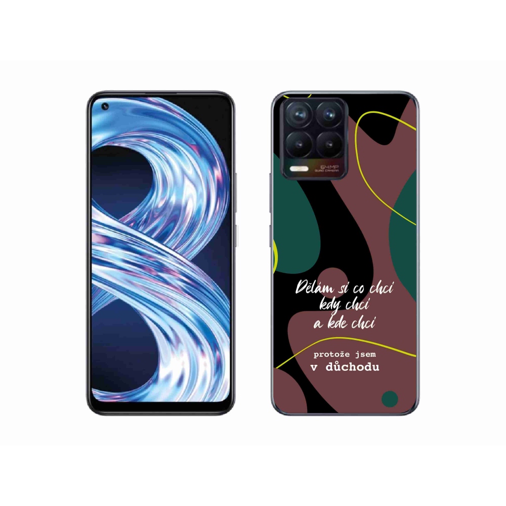Gelový kryt mmCase na Realme 8 4G - vtipný text 10 černé pozadí
