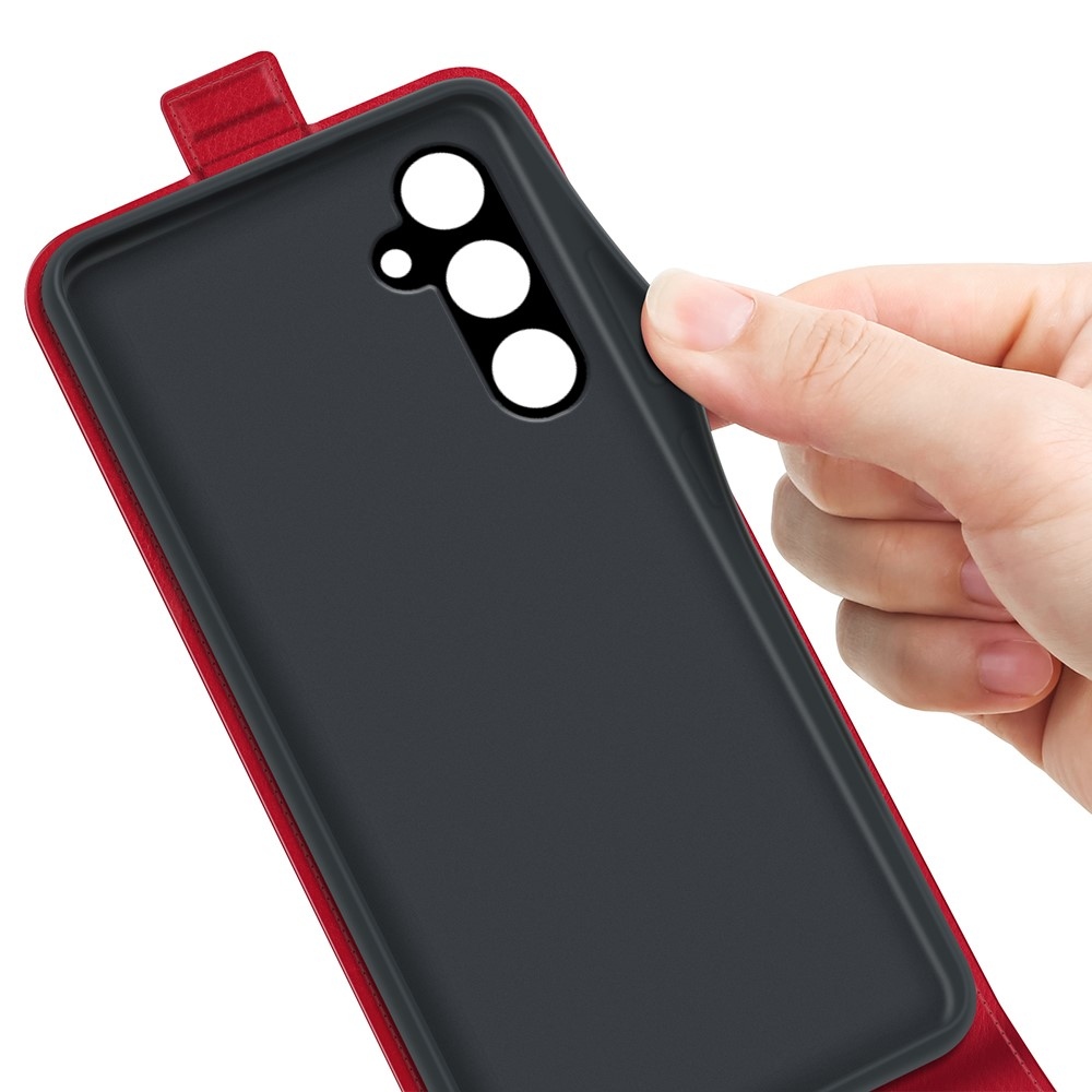 Vertical knížkové pouzdro na Samsung Galaxy A15 4G/5G - červené