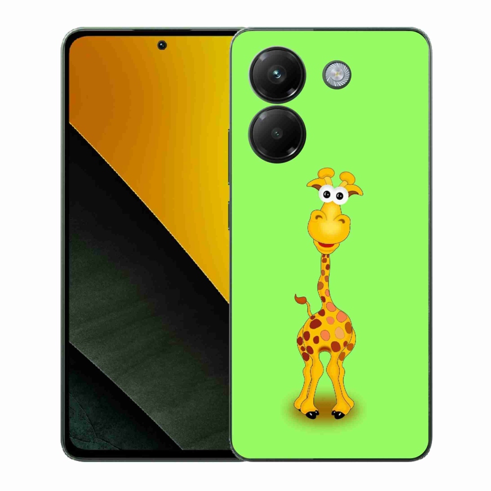 Gelový kryt mmCase na Xiaomi Poco M7 Pro 5G - kreslená žirafa