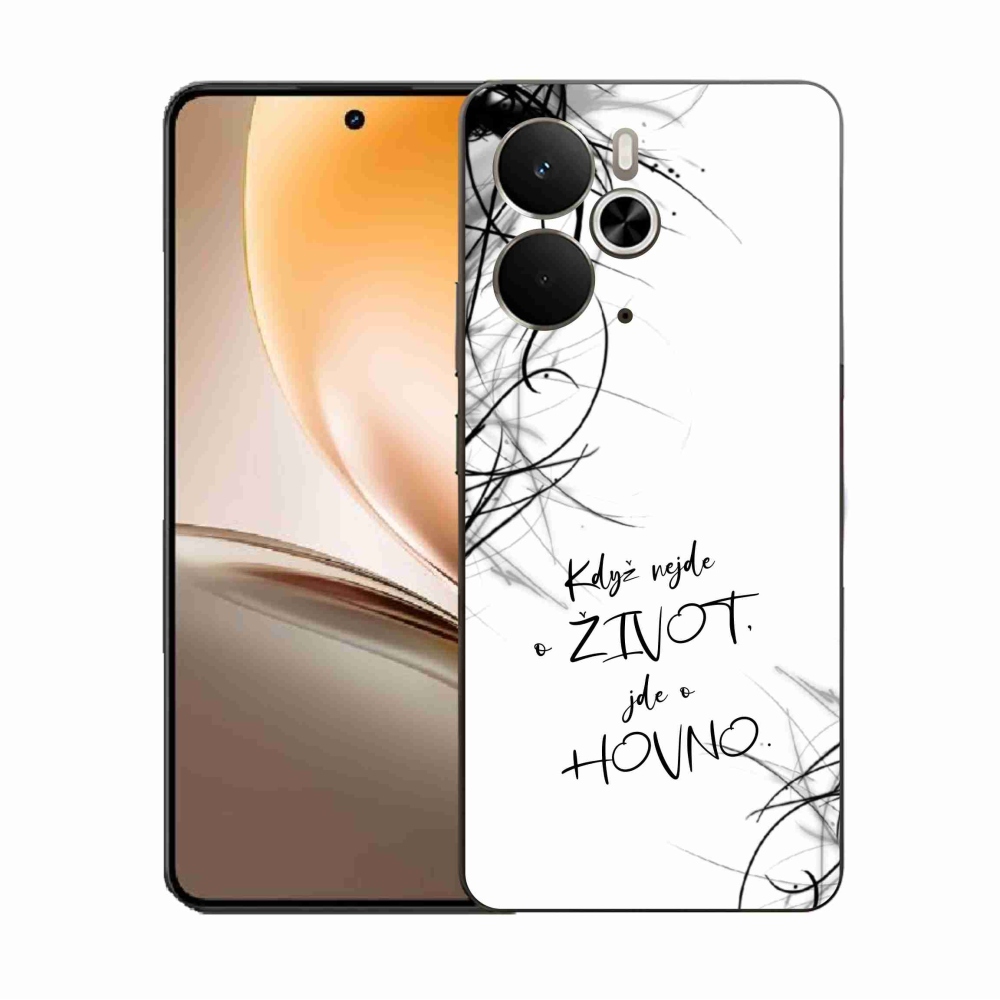 Gelový kryt mmCase na Realme 14 5G - vtipný text 16 bílé pozadí