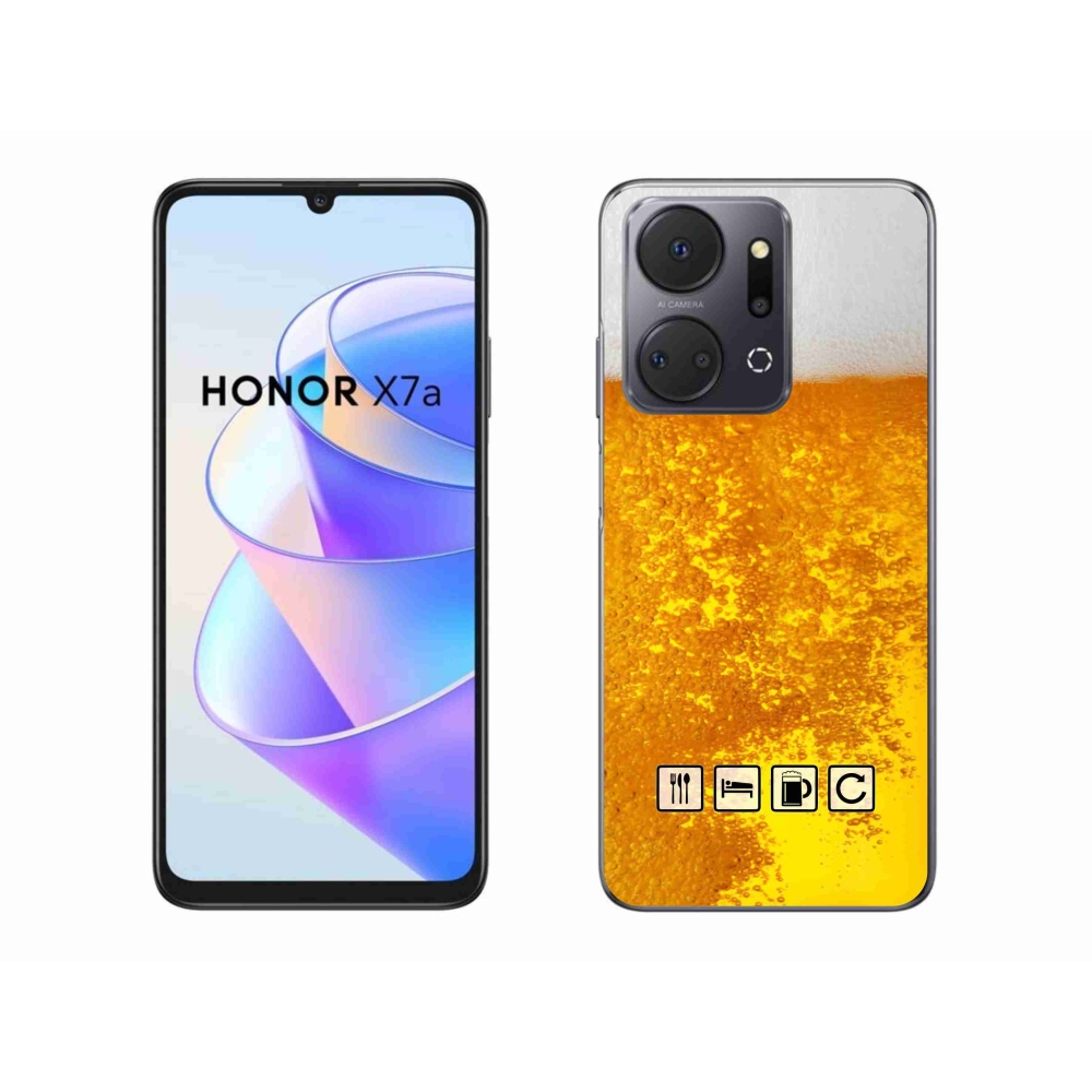 Gelový kryt mmCase na Honor X7a - pivní motiv 3